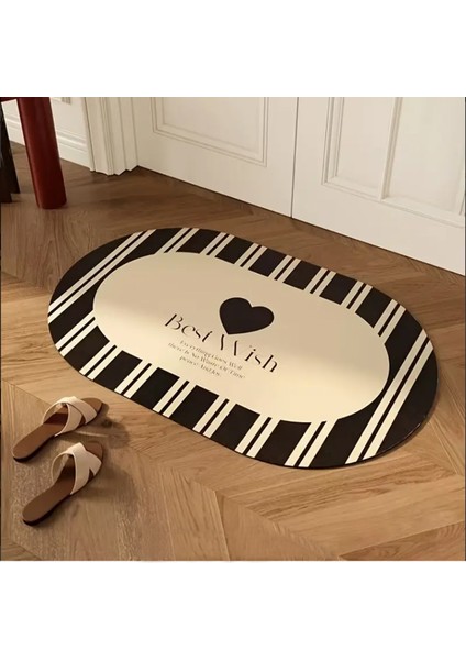 Best Wish Tekli Banyo Paspası, Kaydırmaz Tabanlı Djtbanyo