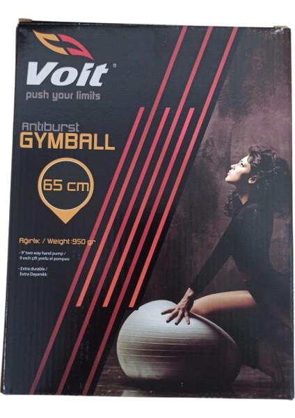 65 cm Lüx Kutulu Patlamaz Pilates Topu Seti Gymball (Pompa Dahildir.)