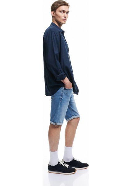 Yeni Sezon Oversize Kot Şort Bermuda Cep Detaylı Pamuklu fiyatları