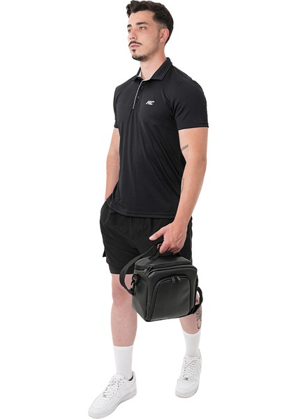 Tech Polo Yaka T-Shirt Siyah modelleri