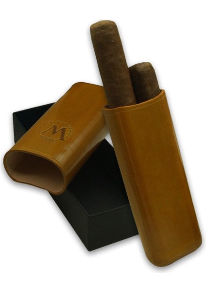 Gerçek Deri El Yapımı Puro Kılıfı Ikili (52 Ring) Munich fırsatları