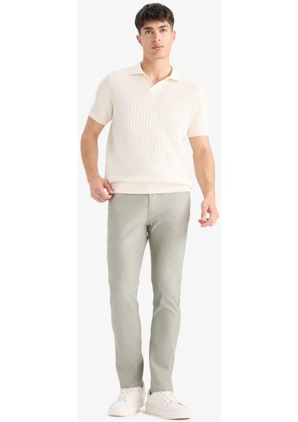 Yeni Sezon Yazlık Chino Kanvas Dokulu Pantolon Slim Fit Dar Kesim Cepli Dar Paça modelleri