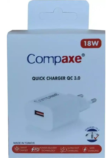 18W 3.0A Hızlı Şarj Adaptörü Qc3.0 Usb-A