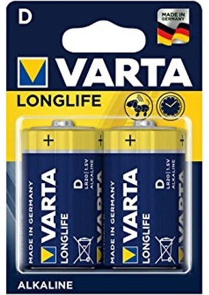 Longlife Alkalin D Büyük Boy Pil