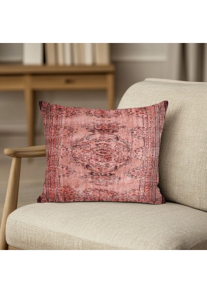 Renkli Etnik Formlu Yastık Kılıfı Kare