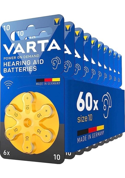 10 Numara Işitme Cihazı Pili (60 Adet - 10 Paket)