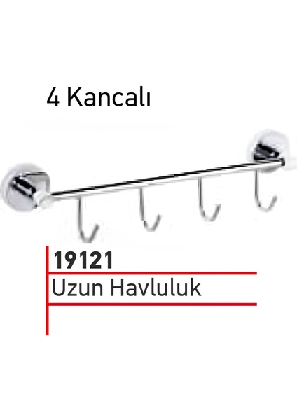 Vito Dört Kancalı Uzun Havluluk