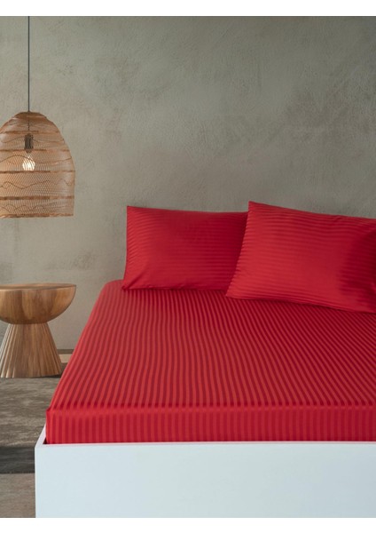 Silindir Pvc Çantalı %100 Pamuk Saten Lastikli Çarşaf Seti