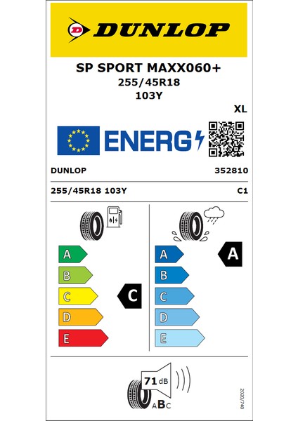 255/45 R18 Tl 103Y Xl Sp Sport Maxx 060+ Oto Yaz Lastiği (Üretim Yılı: 2023) fiyatları