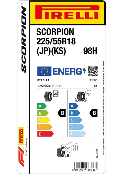 225/55 R18 98H Jp Ks Scorpıon Oto Yaz Lastigi (Üretim Yılı:2023) fiyatları