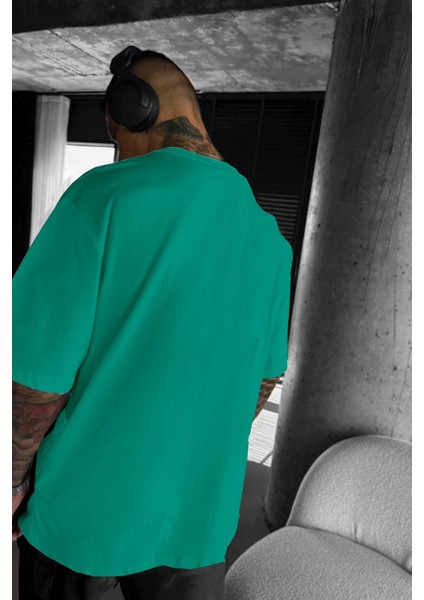 Erkek Bntn Yeşil City Of Angels Oversize Fit Bol Geniş Kalıp Salaş Kesim T-Shirt fiyatları