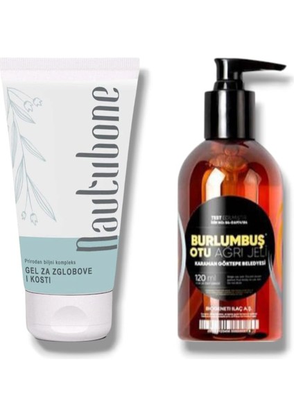 Nautubone Kas, Eklemler, Fıtık, ve Bel Ağrılarında Etkili Rahatlatıci Krem 50 ml + Burlumbuş Otu Masaj Jeli 120 ml