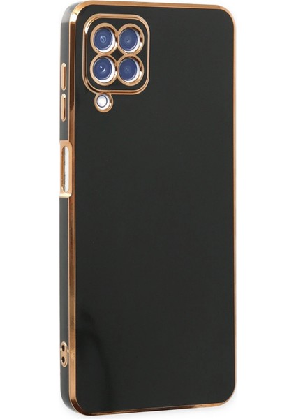 Samsung Galaxy A12 Kılıf Volet Silikon - Siyah Bstmy