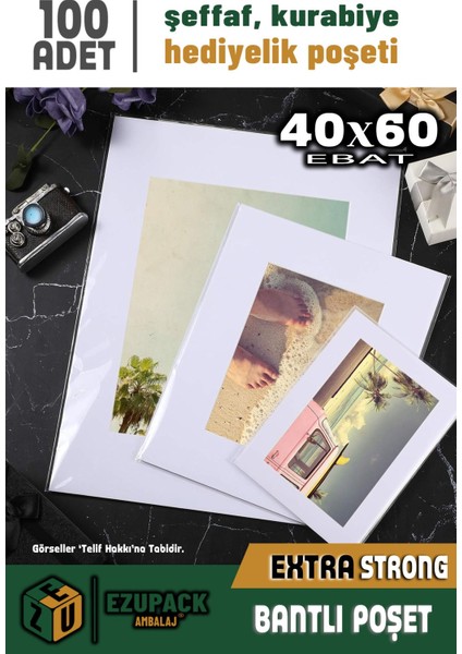 40X60 100AD Kurabiye Şeker Parti Baby Shower Doğum Günü Hediyelik Kendinden Yapışkanlı Jelatin Poşet