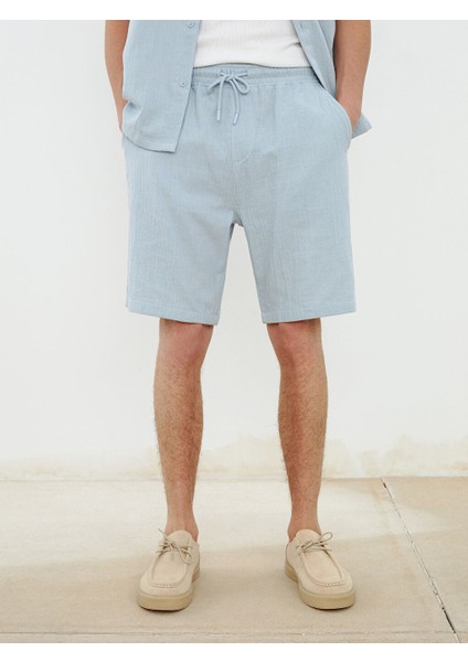 Yeni Sezon Rahat Kalip Muslin Erkek Sort - S5ER30Z8