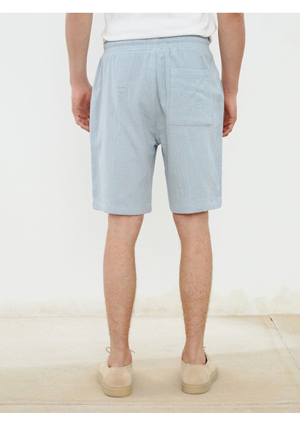 Yeni Sezon Rahat Kalip Muslin Erkek Sort - S5ER30Z8