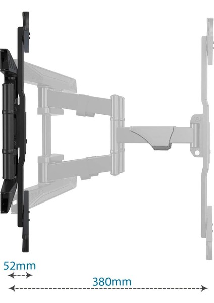 Nb North Bayou P6 LCD LED OLED 40"–80" Uyumlu, Ultra Ince Tv Askı Aparatı Profosyonel Hareketli Tv Askı Aparatı