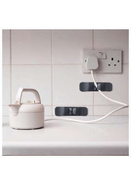 6'lı Pratik Kablo Toparlayıcı Yapışkanlı Klips Mutfak Air Fryer Kettle Kahve Tost Makinası Kablo Tutucu