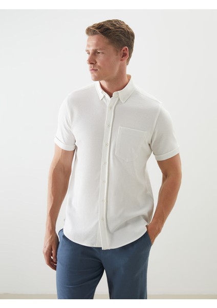 Yeni Sezon Regular Fit Kisa Kollu Erkek Gomlek - S5JO85Z8
