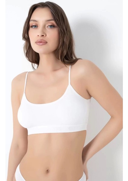 940 Bayan Bambu Ince Askılı Pedli Büstiyer
