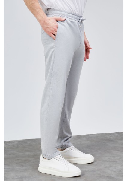 Erkek Gri Relaxed Fit Yandan Cepli Beli Lastikli Bağcıklı Duble Paça Jogger Pantolon BOLT-1998 fırsatları