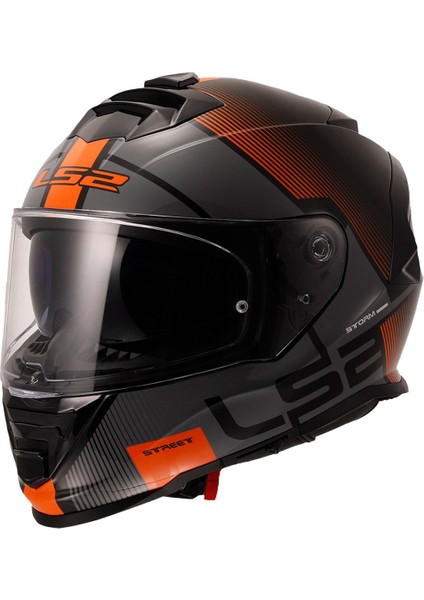 Storm 2 Epıc Siyah-Turuncu Kask
