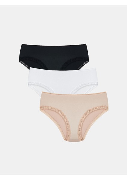 Yeni Sezon Dantel Detayli Hipster Kulot 3'lu Paket - S50311Z8
