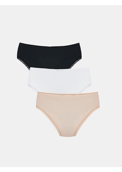Yeni Sezon Dantel Detayli Hipster Kulot 3'lu Paket - S50311Z8