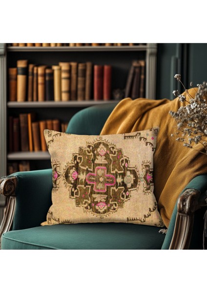 Etnik Desenli Kırlent Kılıfı – Fermuarlı, Yıkanabilir, Yumuşak Kumaş | 43X43 cm