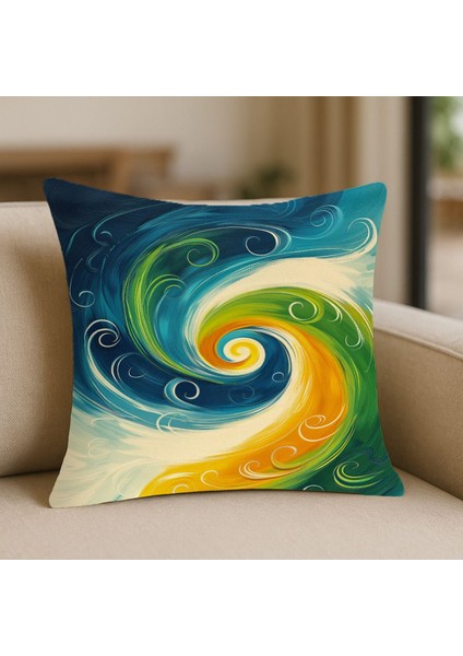 Bohem Tarz Kırmızı Desenli Kırlent Kılıfı – 43X43 Cm, Çift Taraflı, Fermuarlı, Yıkanabilir