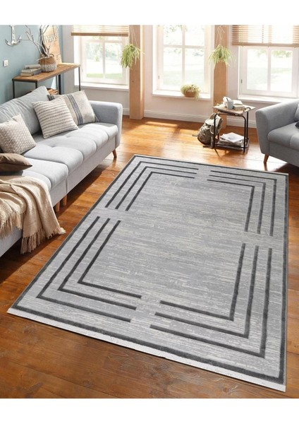 Pyramid Modern Salon ve Oturma Odası Halısı - Gri