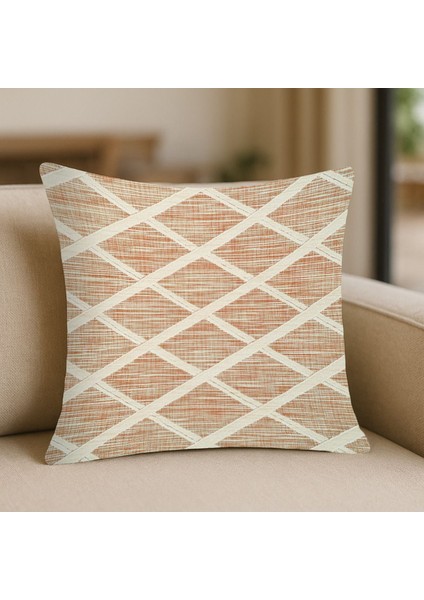 Patchwork Tarz Siyah Desenli Kırlent Kılıfı – 43X43 Cm, Çift Taraflı, Fermuarlı, Yıkanabilir