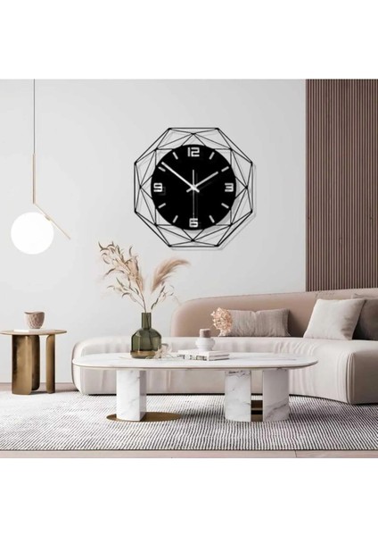 Geometrik Dekoratif Dekor Duvar Saat