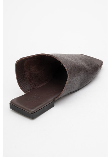 Lucky Kahverengi Hakiki Deri Kadın Terlik indirimleri