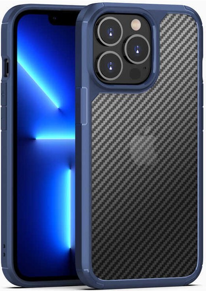 iPhone 13 Pro Max Uyumlu Iktk Inoks Kapak-Mavi