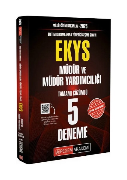 2025 Milli Eğitim Bakanlığı (Ekys) Müdür ve Müdür Yardımcılığı Tamamı Çözümlü 5 Deneme