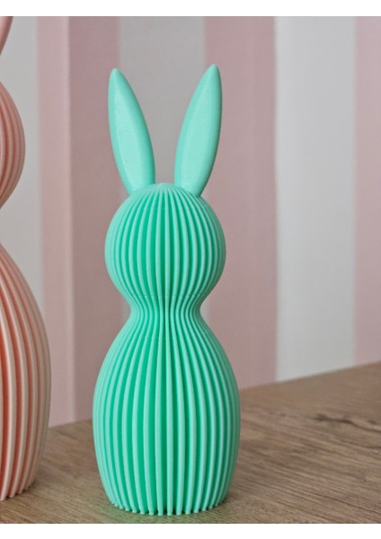 Çocuk Odası Dekoratif Biblo Süs 2'li Set Açık Pembe - Su Yeşili Dmrz Home