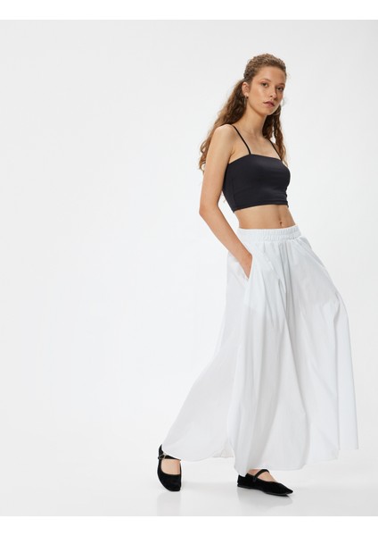 Yeni Sezon Crop Atlet Basic Ip Askılı Slim Fit