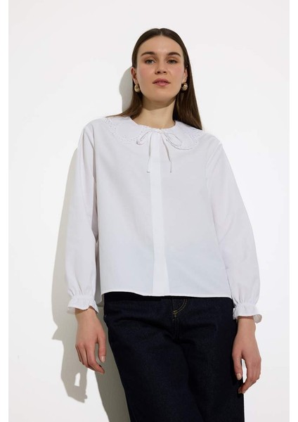 Yeni Sezon Regular Fit Poplin Uzun Kollu Gömlek Tunik