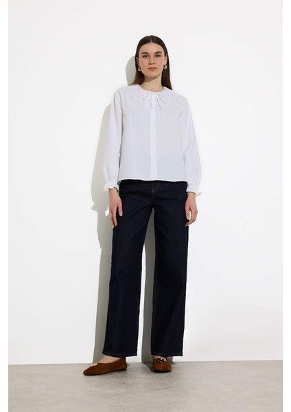 Yeni Sezon Regular Fit Poplin Uzun Kollu Gömlek Tunik