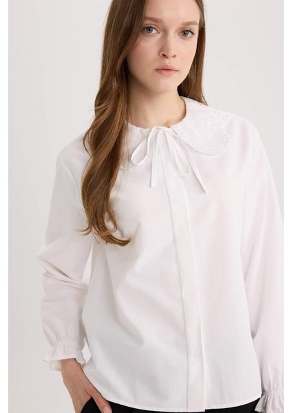 Yeni Sezon Regular Fit Poplin Uzun Kollu Gömlek Tunik