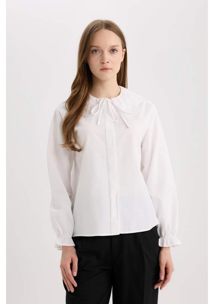 Yeni Sezon Regular Fit Poplin Uzun Kollu Gömlek Tunik