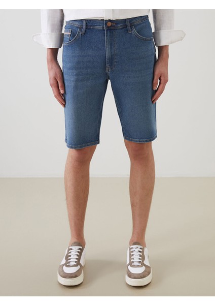 Yeni Sezon Slim Fit Erkek Jean Sort - S5K974Z8