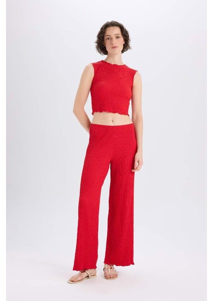 Yeni Sezon Wide Leg Geniş Paça Bürümcük Pantolon fiyatları