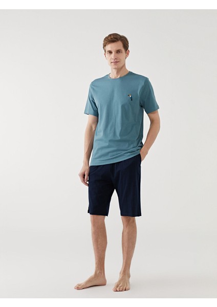 Yeni Sezon Standart Kalip Erkek Pijama Takimi - S55551Z8