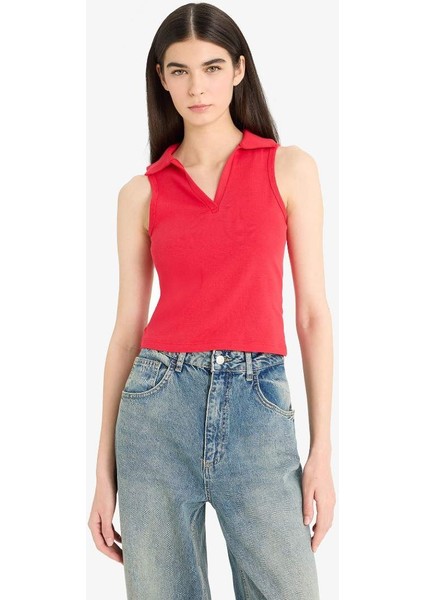 Yeni Sezon Slim Fit Dar Kesim Polo Yaka Ribana Atlet modelleri