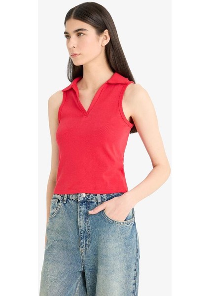 Yeni Sezon Slim Fit Dar Kesim Polo Yaka Ribana Atlet fırsatları