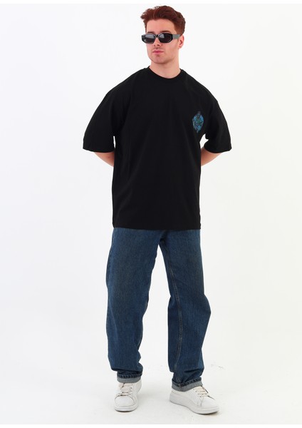 Fabulous-Oversize Tişört | Sırt Baskılı – Minimal Göğüs Desenli Unisex Tshirt