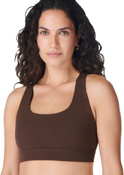 Super Soft Reversible Kadın Kahverengi Yoga Bra modelleri