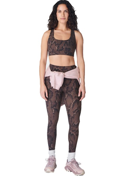 Super Soft Reversible Kadın Kahverengi Yoga Bra